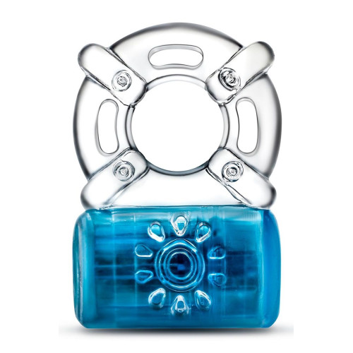 Синее эрекционное виброкольцо Pleaser Rechargeable C-Ring (синий)