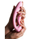 Розовый вибромассажёр G-wave с гибким клиторальным отростком - 18 см. (розовый)