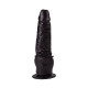 Чёрный фаллоимитатор с клиторальными шипами - 17,8 см. (черный)