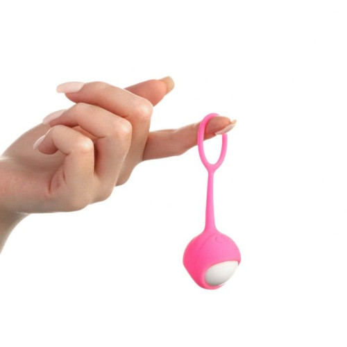 Белый вагинальный шарик в розовой оболочке (белый с розовым)