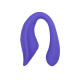 Фиолетовый гибкий вибростимулятор с пультом ДУ Anywhere Vibe (фиолетовый)