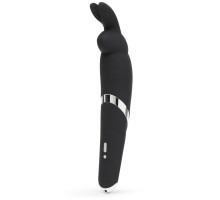 Черный вибратор Rabbit Rechargeable Wand Vibrator - 26,7 см. (черный)