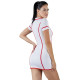 Сексуальное платье медсестры на молнии (белый с красным|S)