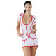 Сексуальное платье медсестры на молнии (белый с красным|L)