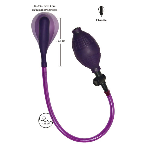 Фиолетовый анальный стимулятор с функцией расширения Anal Balloon (фиолетовый)