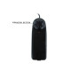 Чёрный расширяющийся анальный вибратор - 15,5 см. (черный)