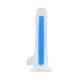Прозрачно-синий фаллоимитатор, светящийся в темноте, Steve Glow - 20 см. (синий)