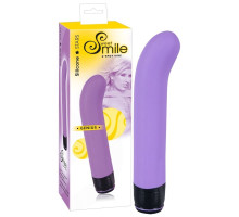 Фиолетовый вибратор G-точки Smile Genius - 20 см. (фиолетовый)