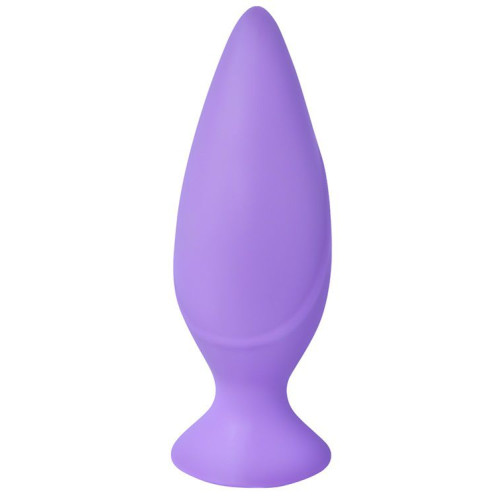 Фиолетовая анальная силиконовая пробка Mojo - 11 см. (фиолетовый)