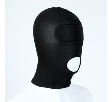 Маска-шлем с плотной вставкой и отверстием для рта (черный)