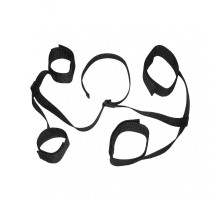 Черный фиксатор для запястий и лодыжек на липучках (черный)