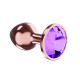 Пробка цвета розового золота с фиолетовым кристаллом Diamond Amethyst Shine L - 8,3 см. (фиолетовый)