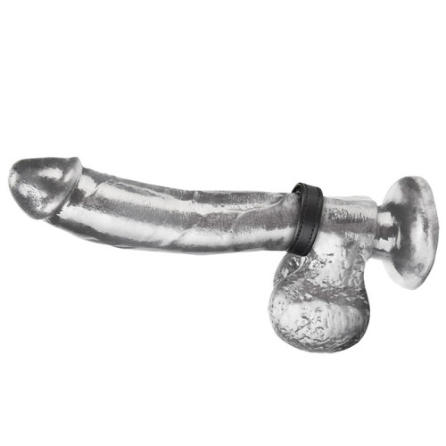 Кольцо на пенис из искусственной кожи на липучке VELCRO COCK RING - 5 см. (черный)