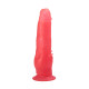 Розовый фаллоимитатор с шипами для клиторальной стимуляции - 17,8 см. (розовый)