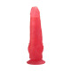 Розовый фаллоимитатор с шипами для клиторальной стимуляции - 17,8 см. (розовый)