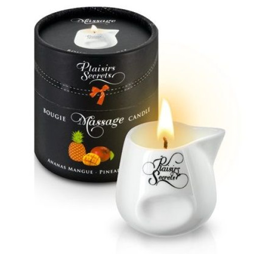 Массажная свеча с ароматом манго и ананаса Bougie de Massage Ananas Mangue - 80 мл. (белый)