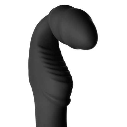 Черный безремневой страпон с вибрацией (черный)