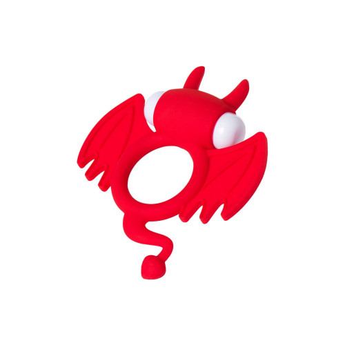 Красное эрекционное кольцо на пенис JOS COCKY DEVIL (красный)