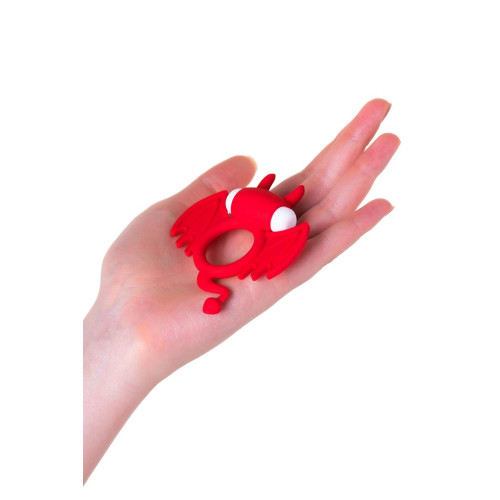 Красное эрекционное кольцо на пенис JOS COCKY DEVIL (красный)