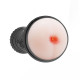 Мастурбатор-анус в колбе с 7 уровнями вибрации и выносным пультом Pink Butt (телесный с черным)