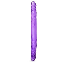 Фиолетовый двусторонний фаллоимитатор 14 Inch Double Dildo - 35 см. (фиолетовый)