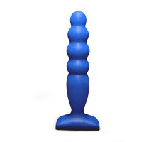 Синий анальный стимулятор Large Bubble Plug - 14,5 см. (синий)