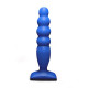 Синий анальный стимулятор Large Bubble Plug - 14,5 см. (синий)