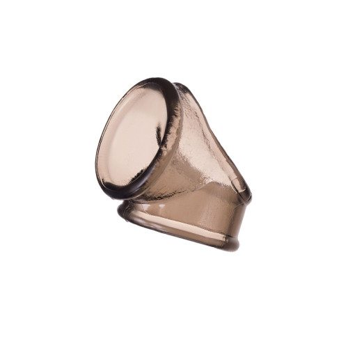 Дымчатое эрекционное кольцо с фиксацией мошонки (дымчатый)