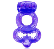 Фиолетовое эрекционное виброкольцо с шипами (фиолетовый)
