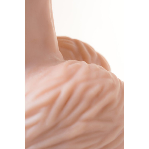 Гигантский фаллоимитатор на присоске в комплекте с трусиками - 33 см. (телесный)