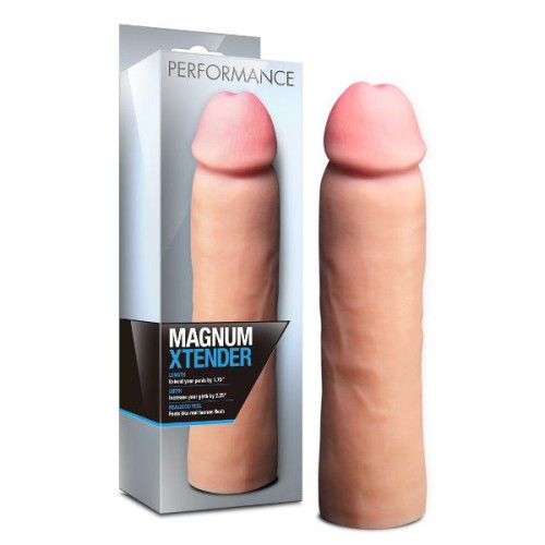 Телесная фаллическая насадка на пенис Magnum Xtender - 23 см. (телесный)