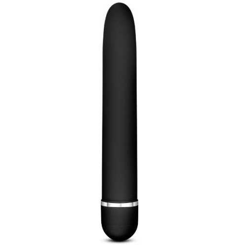 Черный классический вибратор Luxuriate - 17,8 см. (черный)