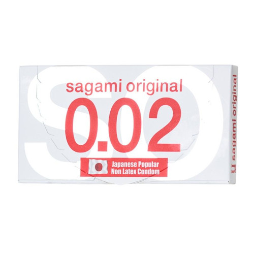 Ультратонкие презервативы Sagami Original 0.02 - 2 шт. (прозрачный)