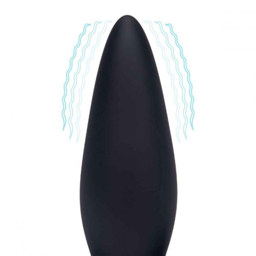 Черный анальный виброплаг для простаты Impaler - 14 см. (черный)