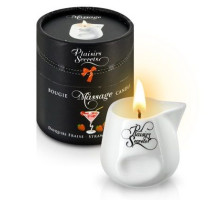 Массажная свеча с ароматом клубничного дайкири Bougie de Massage Daikiri Fraise - 80 мл. (белый)
