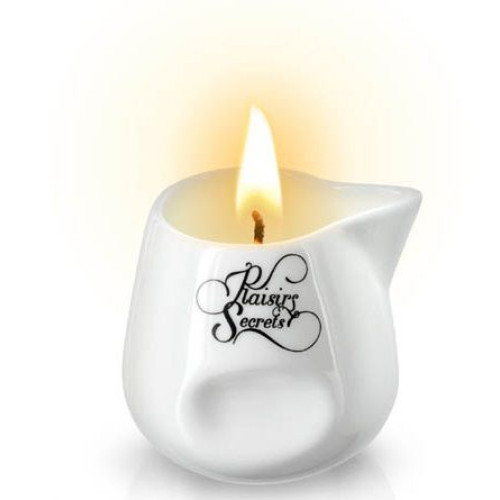 Массажная свеча с ароматом клубничного дайкири Bougie de Massage Daikiri Fraise - 80 мл. (белый)