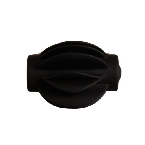 Рифленое эрекционное кольцо с вибрацией Chester (черный)