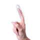 Прозрачная рельефная насадка на палец Arbo - 8 см. (прозрачный)
