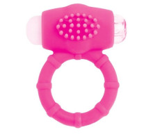 Розовое эрекционное виброкольцо A-toys (розовый)