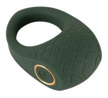 Зеленое эрекционное виброкольцо Luxurious Vibro Cock Ring (зеленый)