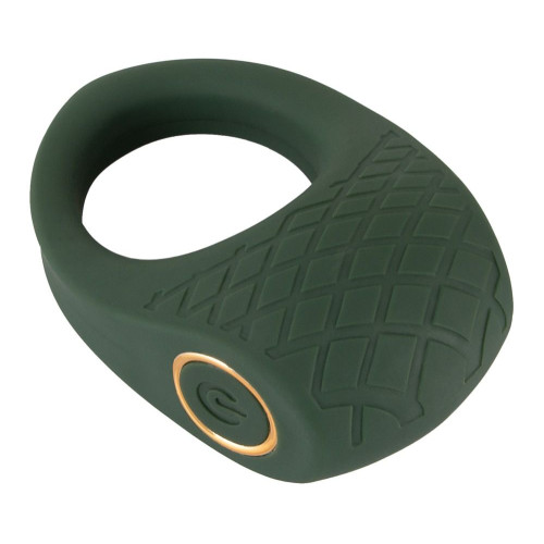 Зеленое эрекционное виброкольцо Luxurious Vibro Cock Ring (зеленый)