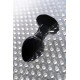 Черная стеклянная анальная втулка - 8,5 см. (черный)