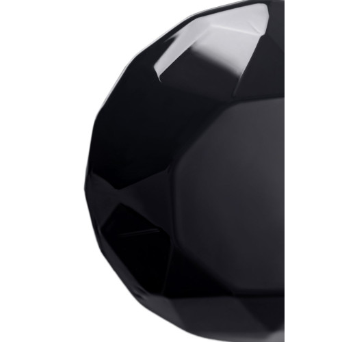 Черная стеклянная анальная втулка - 8,5 см. (черный)
