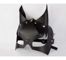 Черная кожаная маска  Черт (черный)
