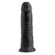 Чёрный фаллос-гигант 10  Cock - 25,4 см. (черный)