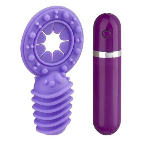 Фиолетовое эрекционное виброкольцо с 10 режимами вибрации Dash (фиолетовый)