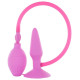 Розовая анальная пробка с расширением Inflatable Butt Plug Small - 10 см. (розовый)