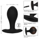 Черная расширяющаяся анальная пробка Weighted Silicone Inflatable Plug Large - 8,25 см. (черный)