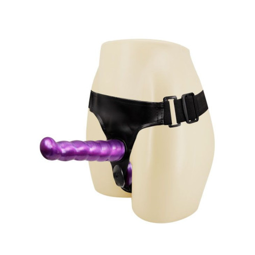 Фиолетовый стапон с двумя насадками - 18 см. (фиолетовый)