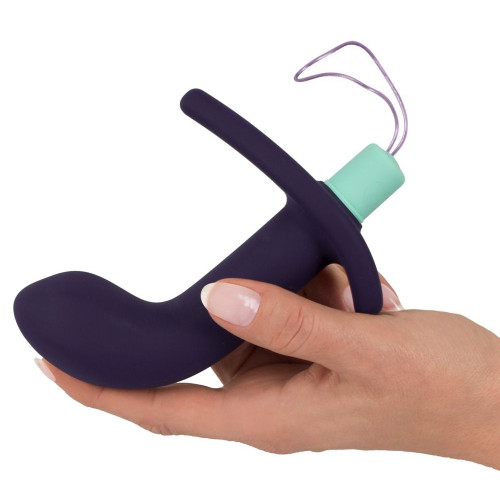 Темно-фиолетовый вибростимулятор простаты с пультом ДУ Remote Controlled Prostate Plug (фиолетовый)